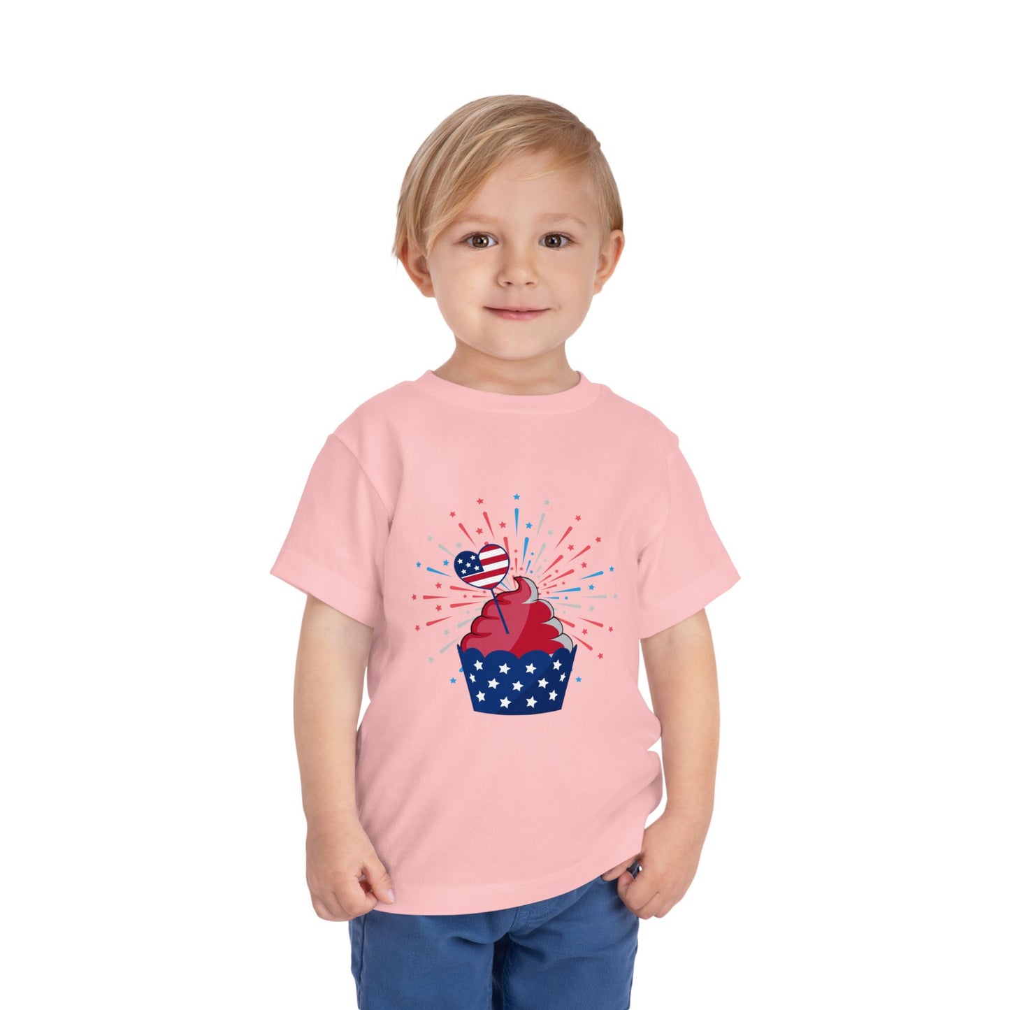 Toddler Tee - Patriotic Cupcake 4th of July Kids Shirt