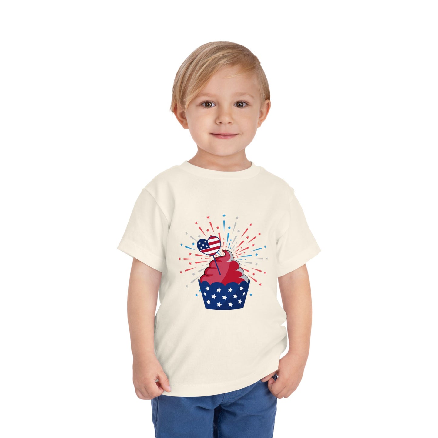 Toddler Tee - Patriotic Cupcake 4th of July Kids Shirt