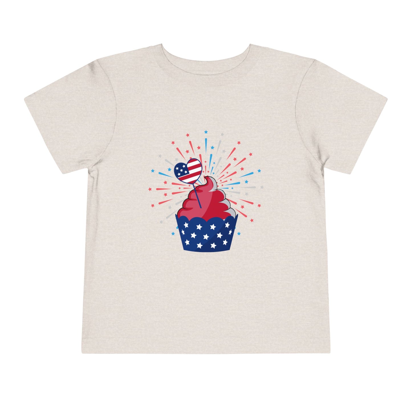 Toddler Tee - Patriotic Cupcake 4th of July Kids Shirt