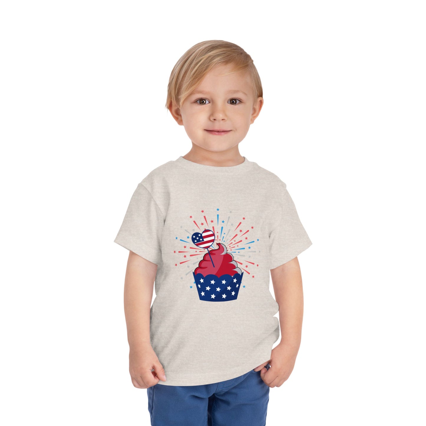 Toddler Tee - Patriotic Cupcake 4th of July Kids Shirt