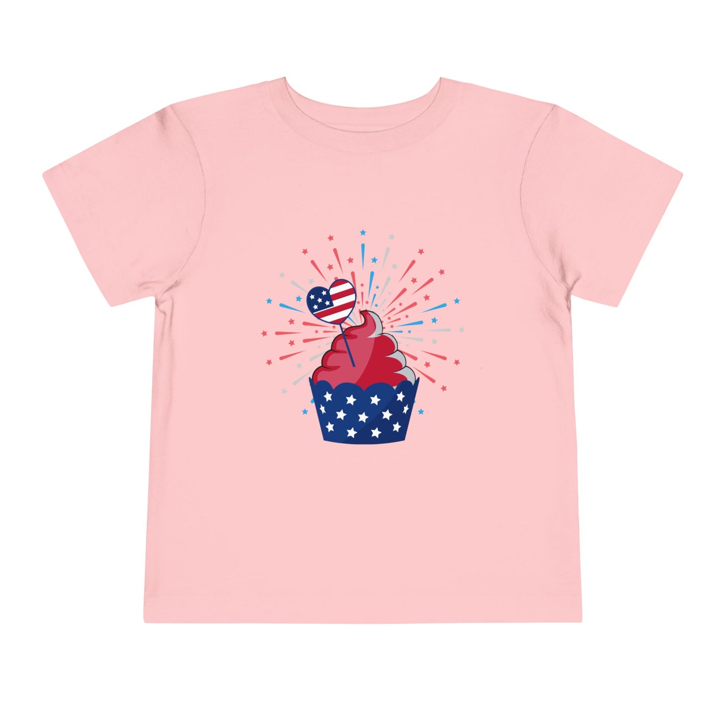 Toddler Tee - Patriotic Cupcake 4th of July Kids Shirt