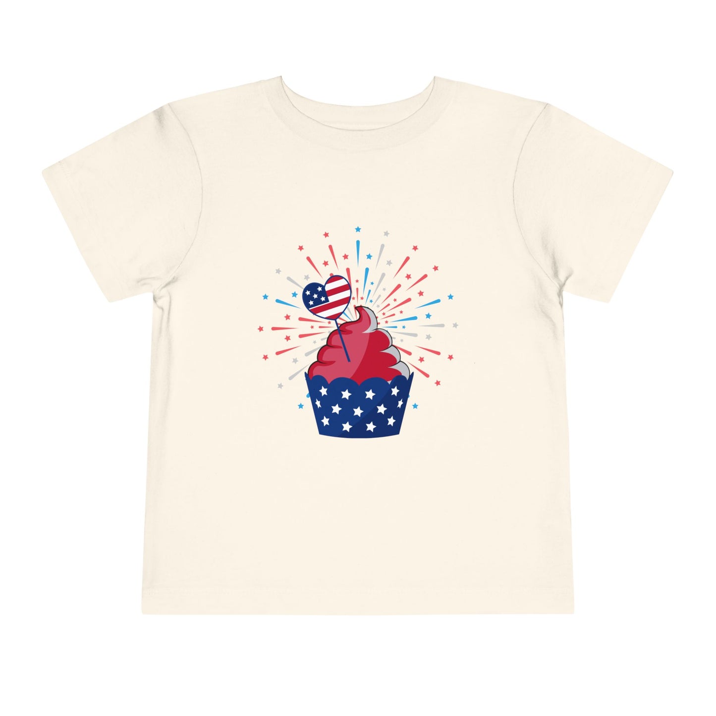 Toddler Tee - Patriotic Cupcake 4th of July Kids Shirt
