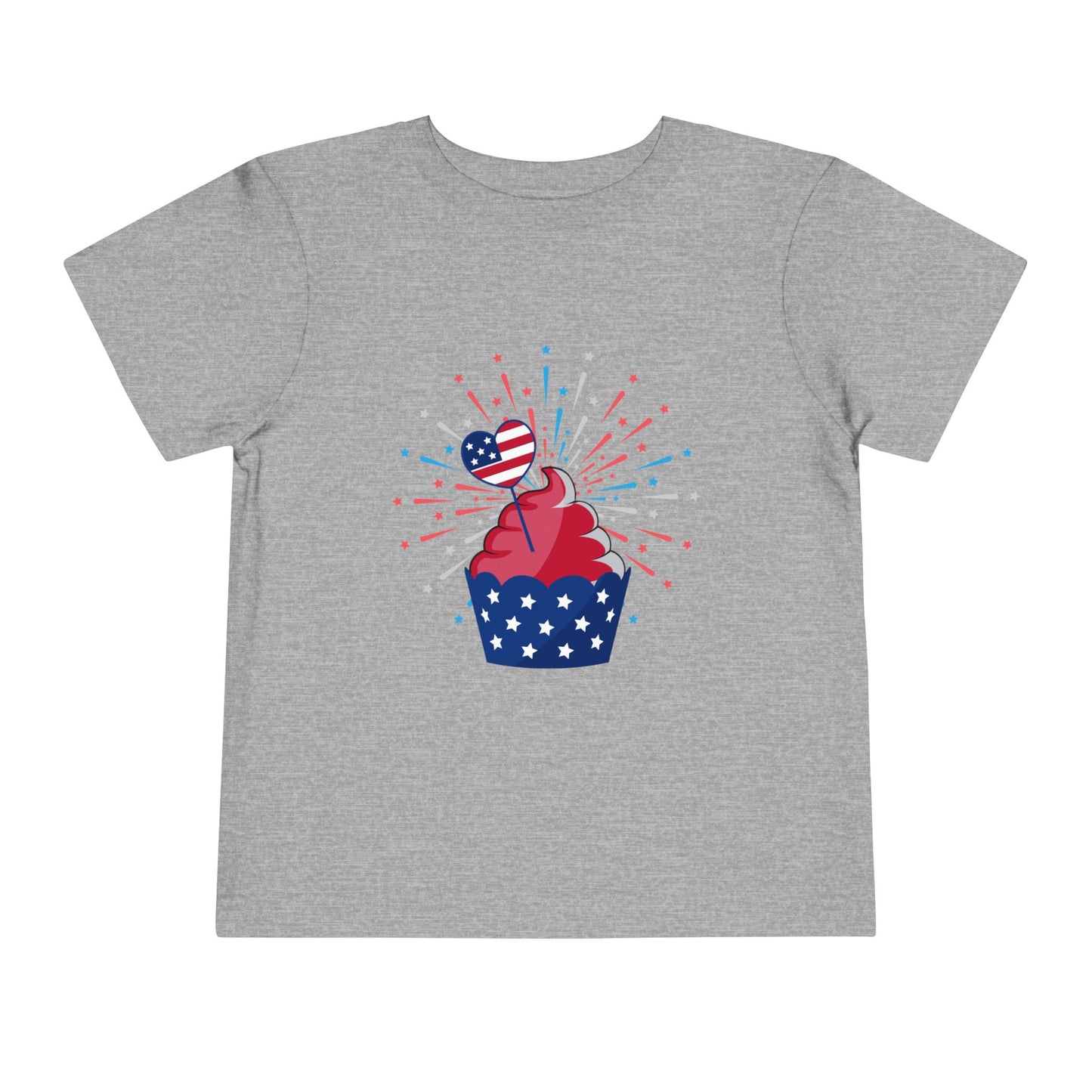 Toddler Tee - Patriotic Cupcake 4th of July Kids Shirt
